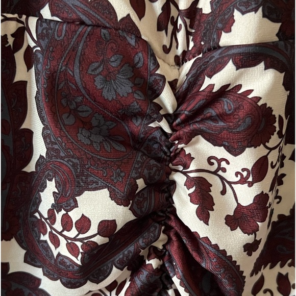 Eloquii Mock Neck Dress with Sleeve Detail Purple Multi Size 14 Brand New - Picture 4 of 15